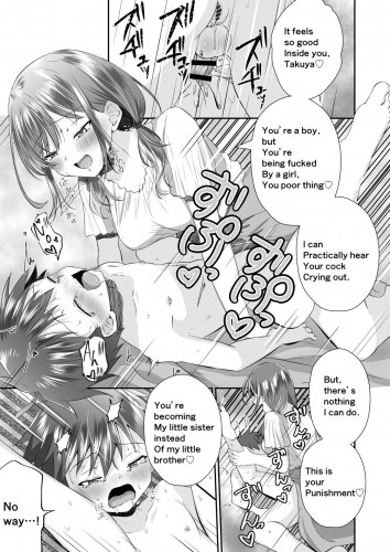 My older sister has a dick! Orgasm denied and Fucked in the ass by Big Sis! Hentai Comics