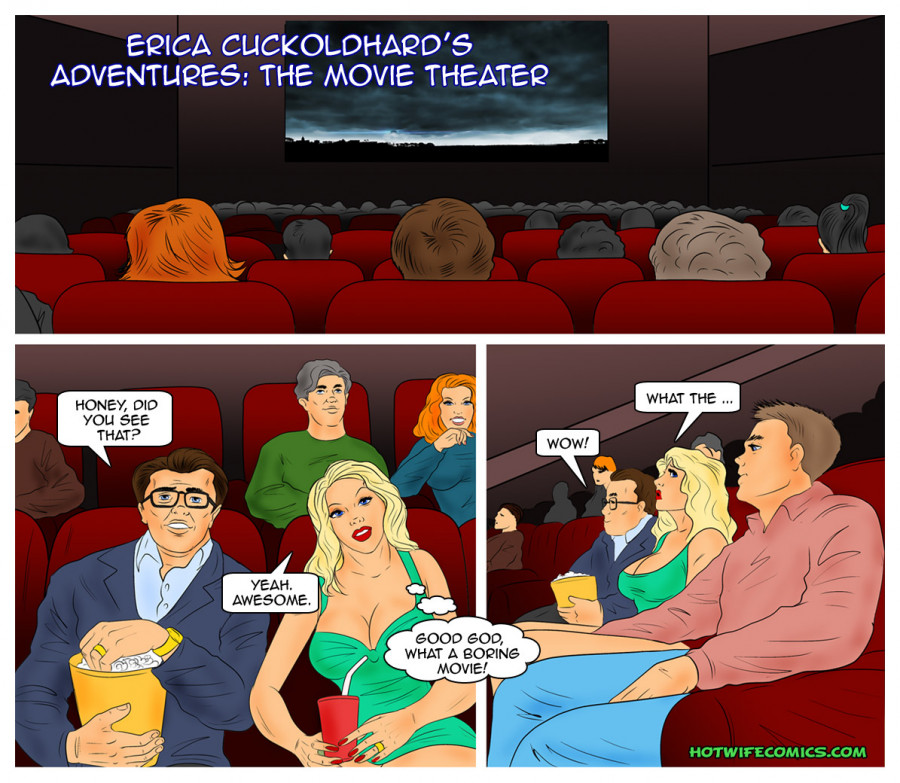 Hotwifecomics - Erica Cuckoldhard: The Movie Theater Porn Comic