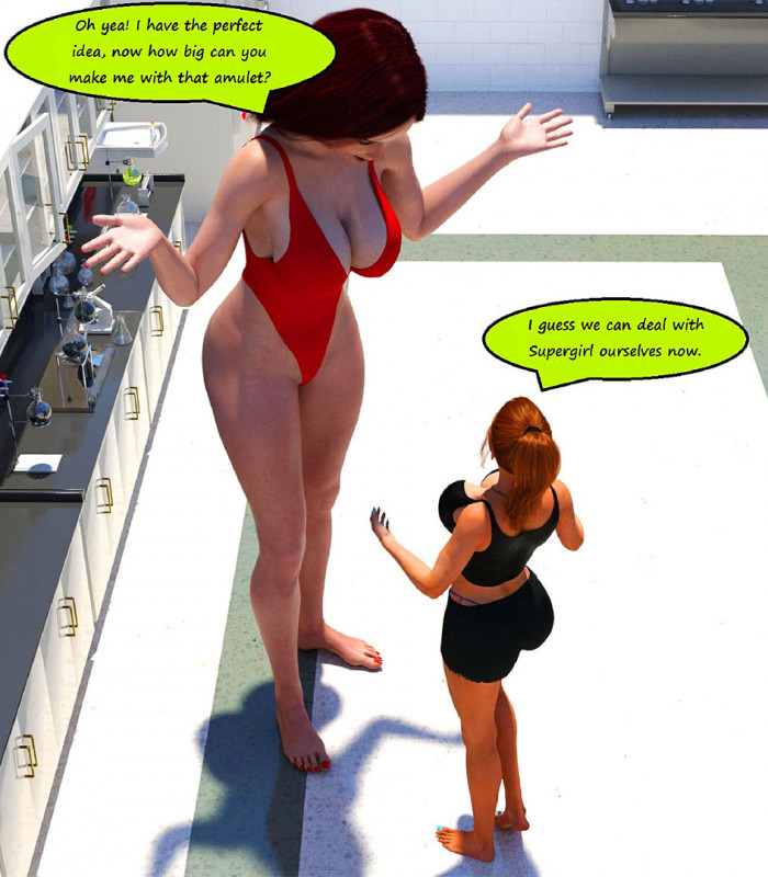 SizeChange - Supergirl vs. The Shrinker 2 3D Porn Comic